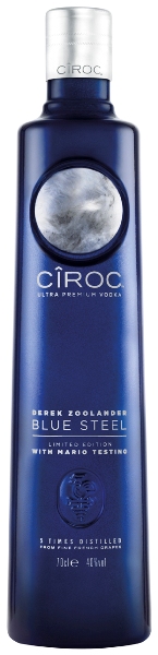 Vodka der Marke Ciroc Blue Steel Zoolander Limited Edition 40% 0,7l Flasche