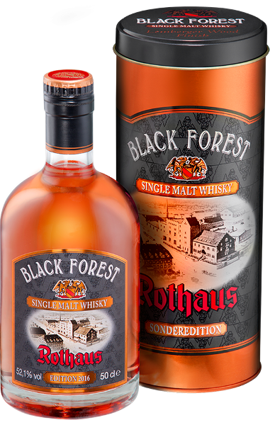 Whisky der Marke Black Forest Rothaus Edition 2016 Lemberger Cask Finish Whisky 52,1% 0,5l Flasche