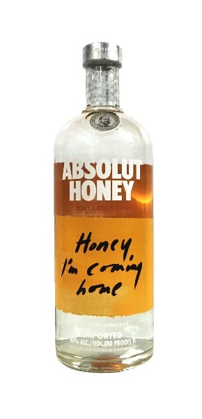 Vodka der Marke Absolut Honey 40% 1,0l Flasche