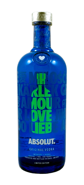 Vodka der Marke Absolut Love Limited Edition 40% 1,0l Flasche