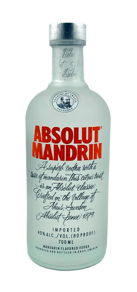Mandarin Wodka der Marke Absolut 40% 0,7l Flasche