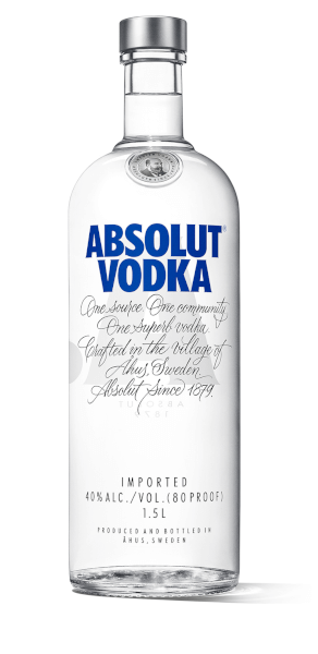 Wodka der Marke Absolut 40% 1,5l Flasche