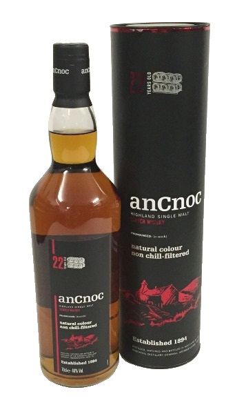 Single Malt Scotch Whisky der Marke AnCnoc 22 Years 46% 0,7l Flasche