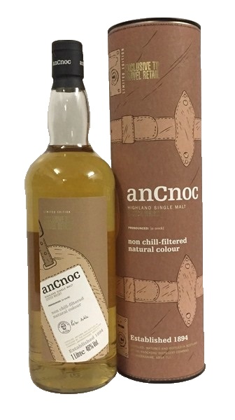 Single Malt Scotch Whisky der Marke AnCnoc Peter Arkle 46% 1l Flasche