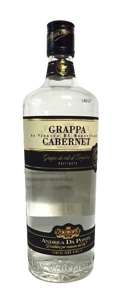 Grappa di Cabernet der Marke Andrea da Ponte 39% 0,7l Flasche