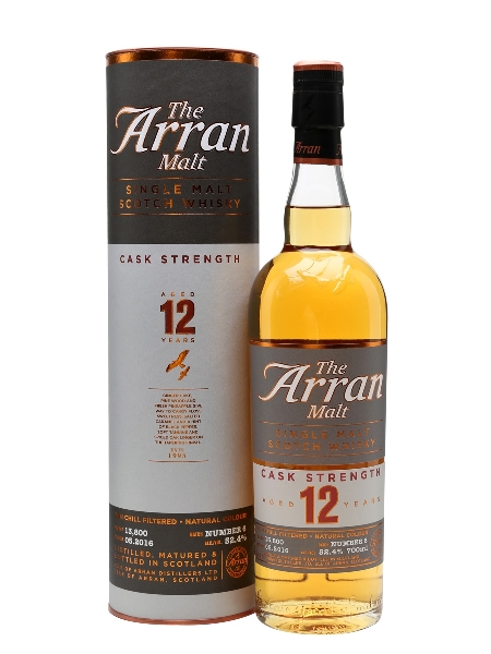 Single Malt Scotch Whisky der Marke The Arran 12 years Cask Strength 52,4% 0,7l Flasche