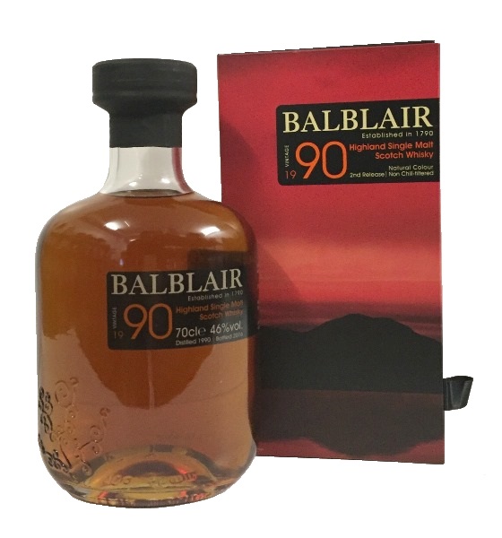 Single Malt Scotch Whisky der Marke Balblair Vintage 1990 2nd Release 46% 0,7l Flasche