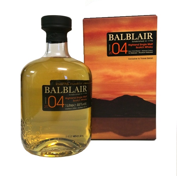 Single Malt Scotch Whisky der Marke Balblair Bourbon Matured Vintage 2004 46% 1 l Flasche