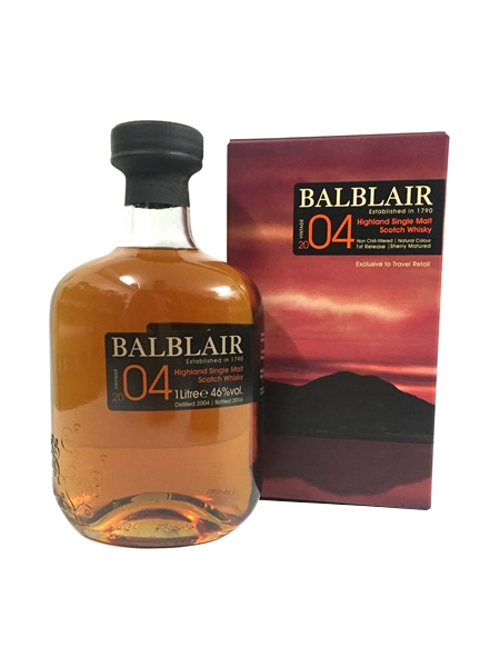 Single Malt Scotch Whisky der Marke Balblair Sherry Matured Vintage 2004 46% 1 l Flasche
