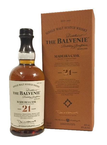 Single Malt Scotch Whisky der Marke Balvenie 21 Jahre Madeira Cask Finish 40% 0,7l Flasche