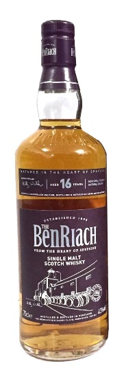 Single Malt Scotch Whisky der Marke BenRiach 16 Jahre Speyside 43% 0,7l Flasche