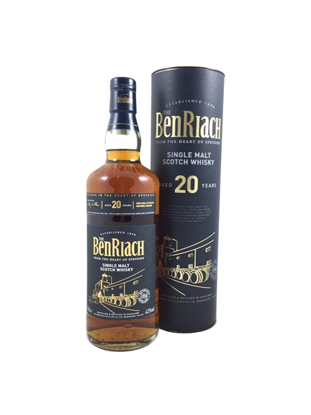 Single Malt Scotch Whisky der Marke BenRiach 20 Jahre Speyside 43% 0,7l Flasche