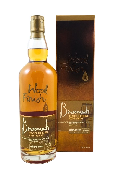 Single Malt Scotch Whisky der Marke Benromach Chateau Cissac Wood Finish 45% 0,7l Flasche