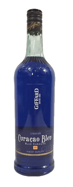 Blue Curacao Likör der Marke Giffard 25% 1l Flasche