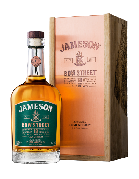 Irish Whiskey der Marke Jameson Bow Street 18 Years 55,1% 0,7l Flasche