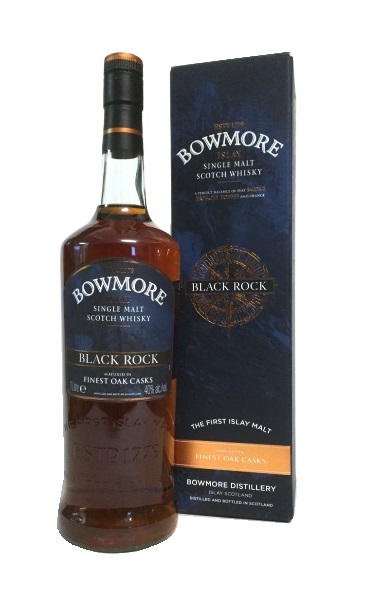 Single Malt Scotch Whisky der Marke Bowmore Black Rock 40% 1l Flasche