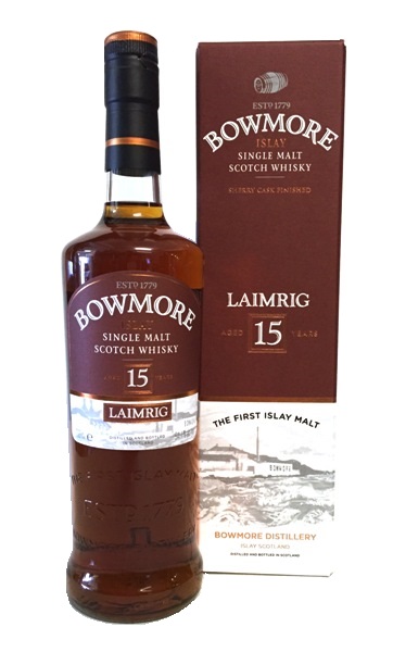 Single Malt Scotch Whisky der Marke Bowmore Laimrig 15 Years 54,1% 0,7l Flasche