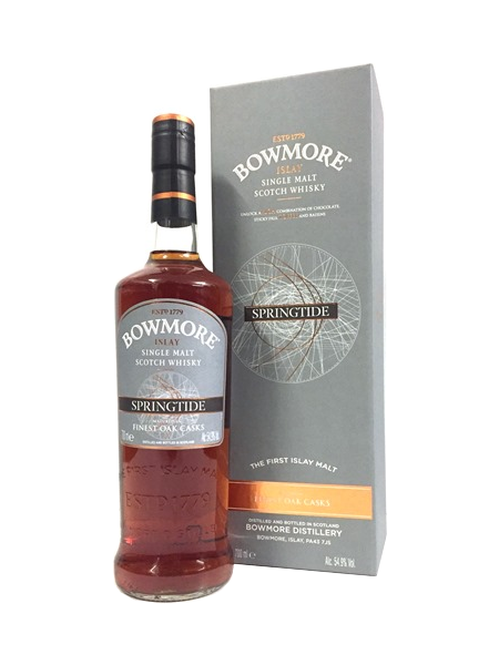 Single Malt Scotch Whisky der Marke Bowmore Springtide 54,9% 0,7l Flasche