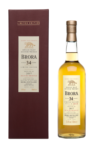 Single Malt Scotch Whisky der Marke Brora 34 Years 51,9% 0,7l Flasche