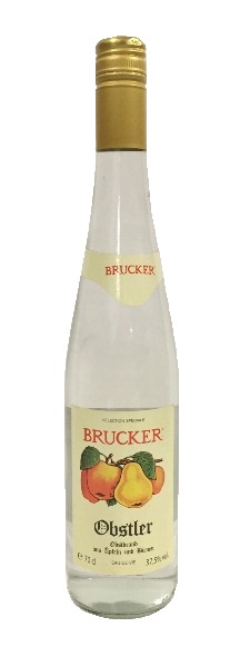 Obstbrand der Marke Brucker 38% 0,7l Flasche
