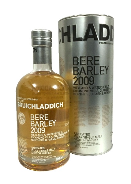 Single Malt Scotch Whisky der Marke Bruichladdich Bere Barley 50% 0,7l Flasche