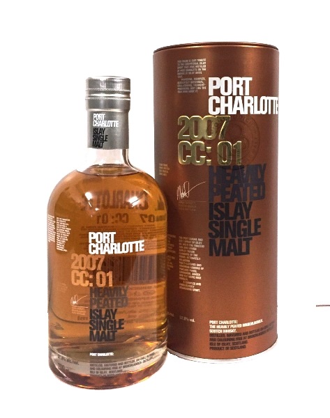Single Malt Scotch Whisky der Marke Bruichladdich Port Charlotte 2007 57,8% 0,7l Flasche