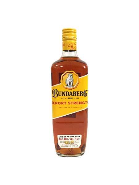 Underproof Australien Rum der Marke Bundaberg Export Strength 40% 1l Flasche