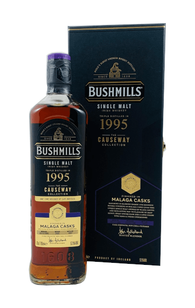 Irish Whiskey der Marke Bushmills Causeway Collection Malaga Cask 1995 53,5% 0,7l Flasche