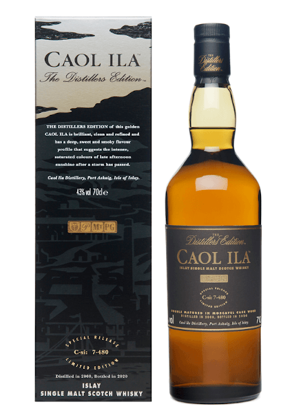 Single Malt Whisky der Marke Caol Ila Distillers Edition 2020/2008 43% 0,7l Flasche