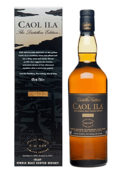 Single Malt Whisky der Marke Caol Ila Distillers Edition 2019/2007 43% 0,7l Flasche