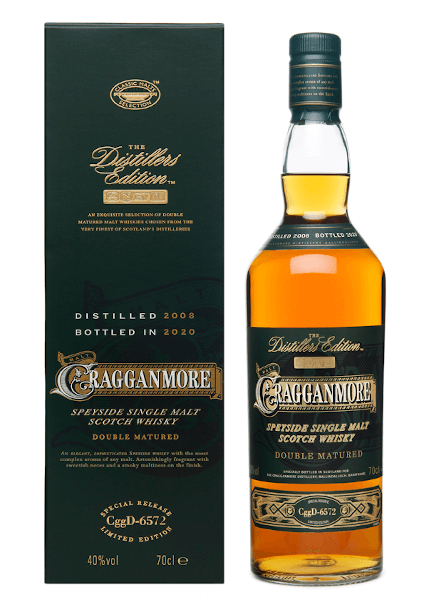 Single Malt Scotch Whisky der Marke Cragganmore Distillers Edition  2020/2008 40% 0,7l Fl.
