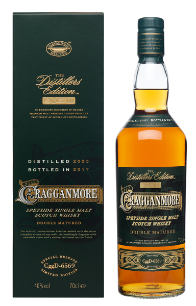 Single Malt Scotch Whisky der Marke Cragganmore Distillers Edition 40% 0,7l Flasche
