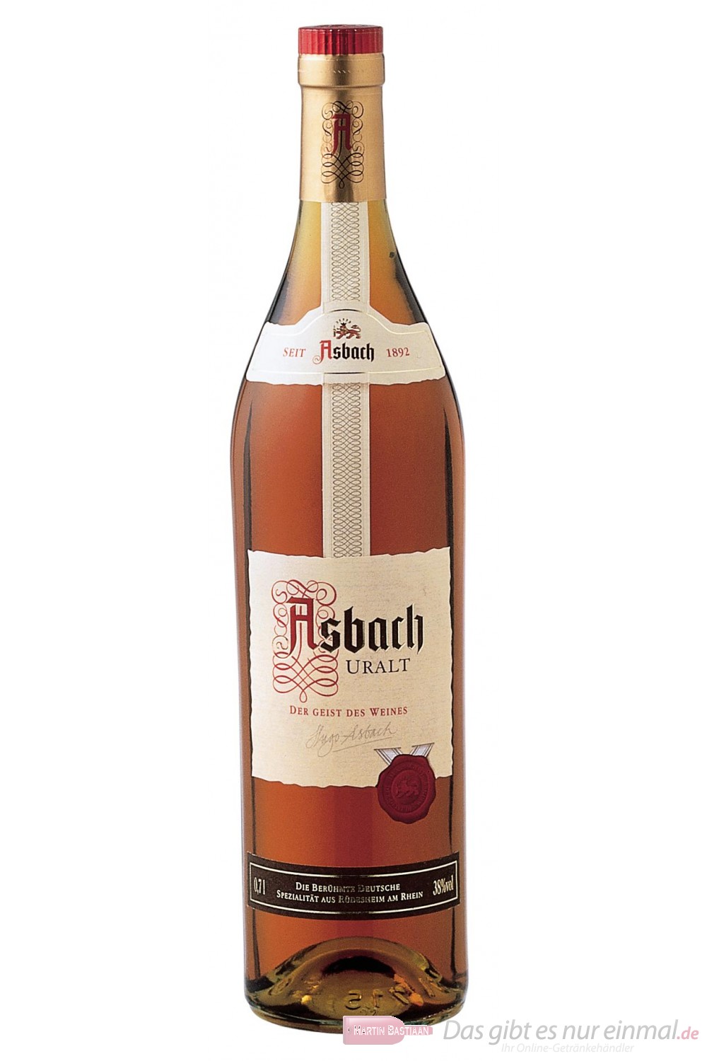 Asbach Uralt Weinbrand 38% 0,35l Brandy Flasche