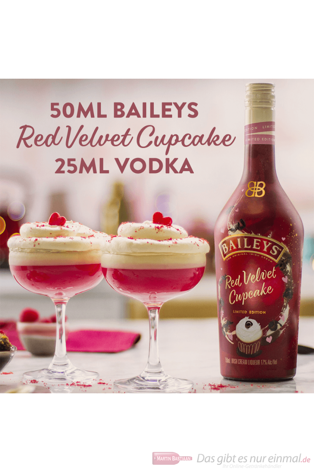 Baileys Red Velvet Irish Likör 0,7l Flasche