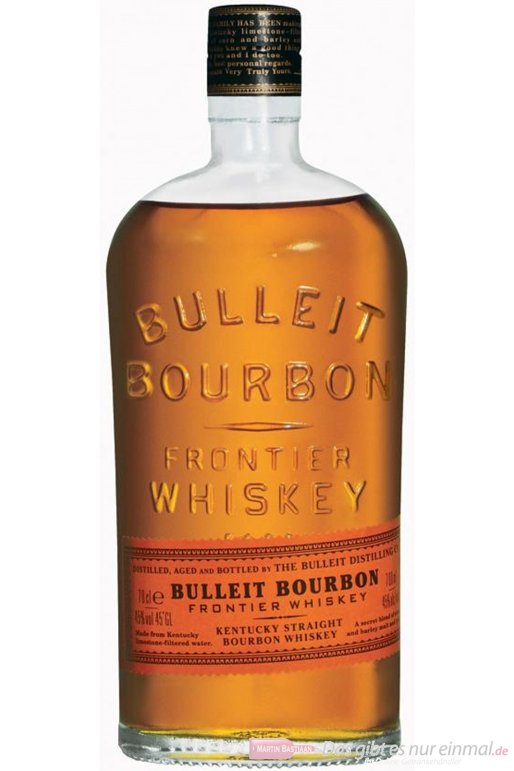 Bulleit Kentucky Straight Bourbon Whiskey 40% Whisky 0,7l Flasche