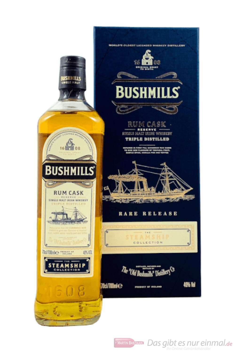 Bushmills Steamship Rum Cask Single Malt Irish Whiskey 0,7l