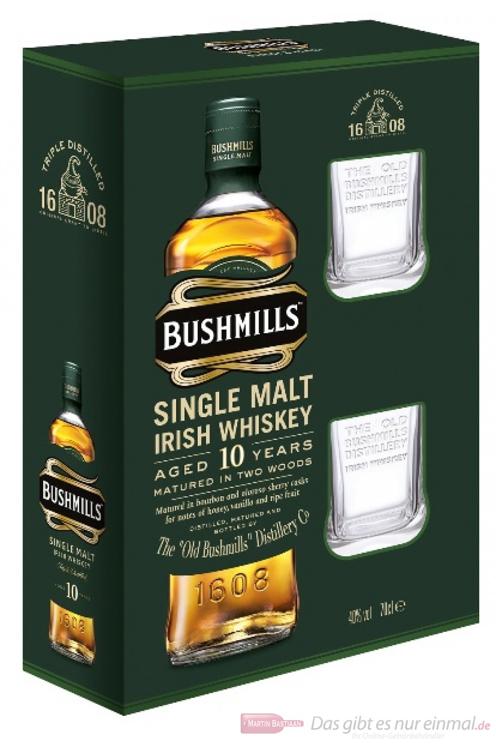 Bushmills Whiskey 10 Years 2 Gläser