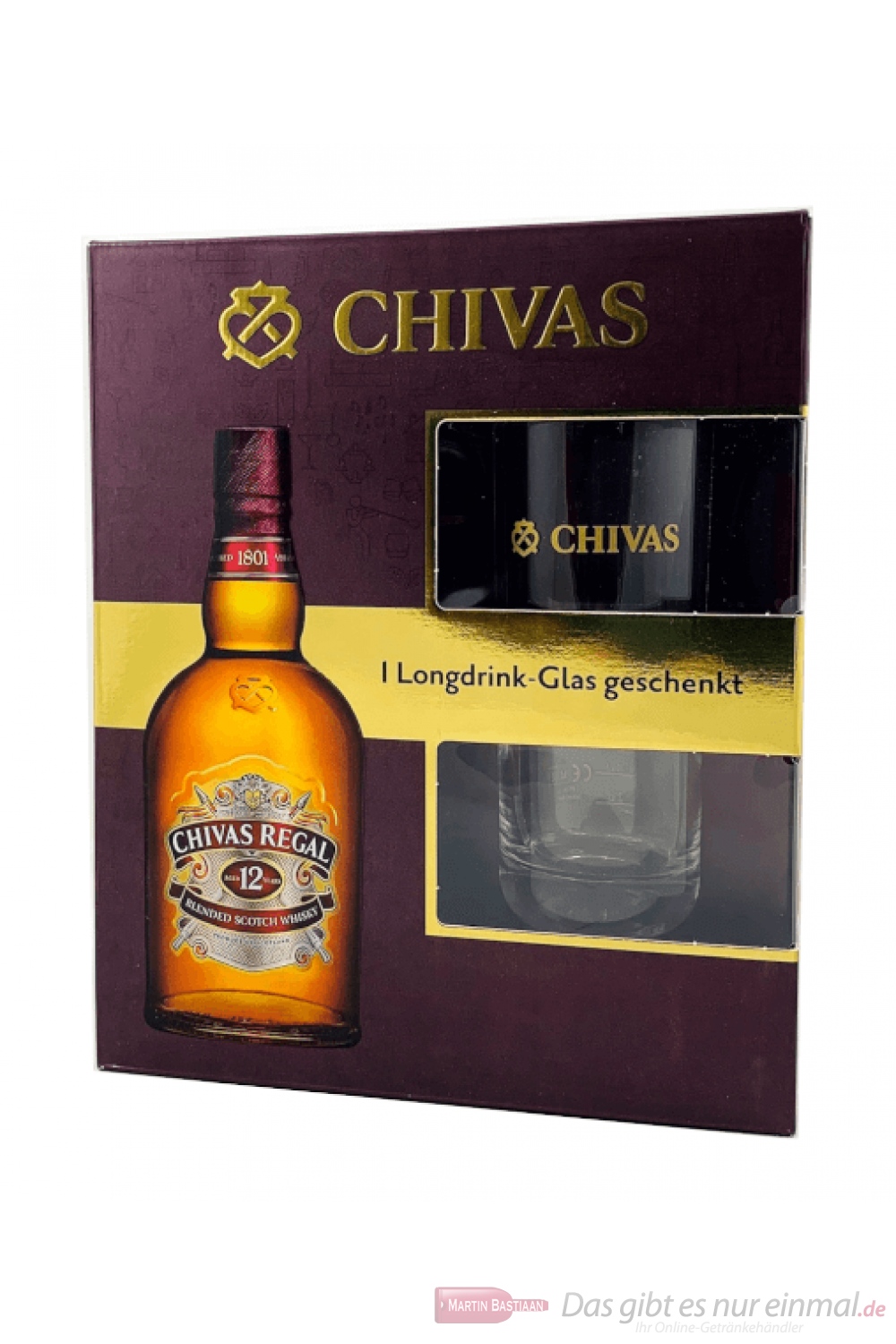 Chivas Regal Whisky 12 Jahre mit Glas 0,7l