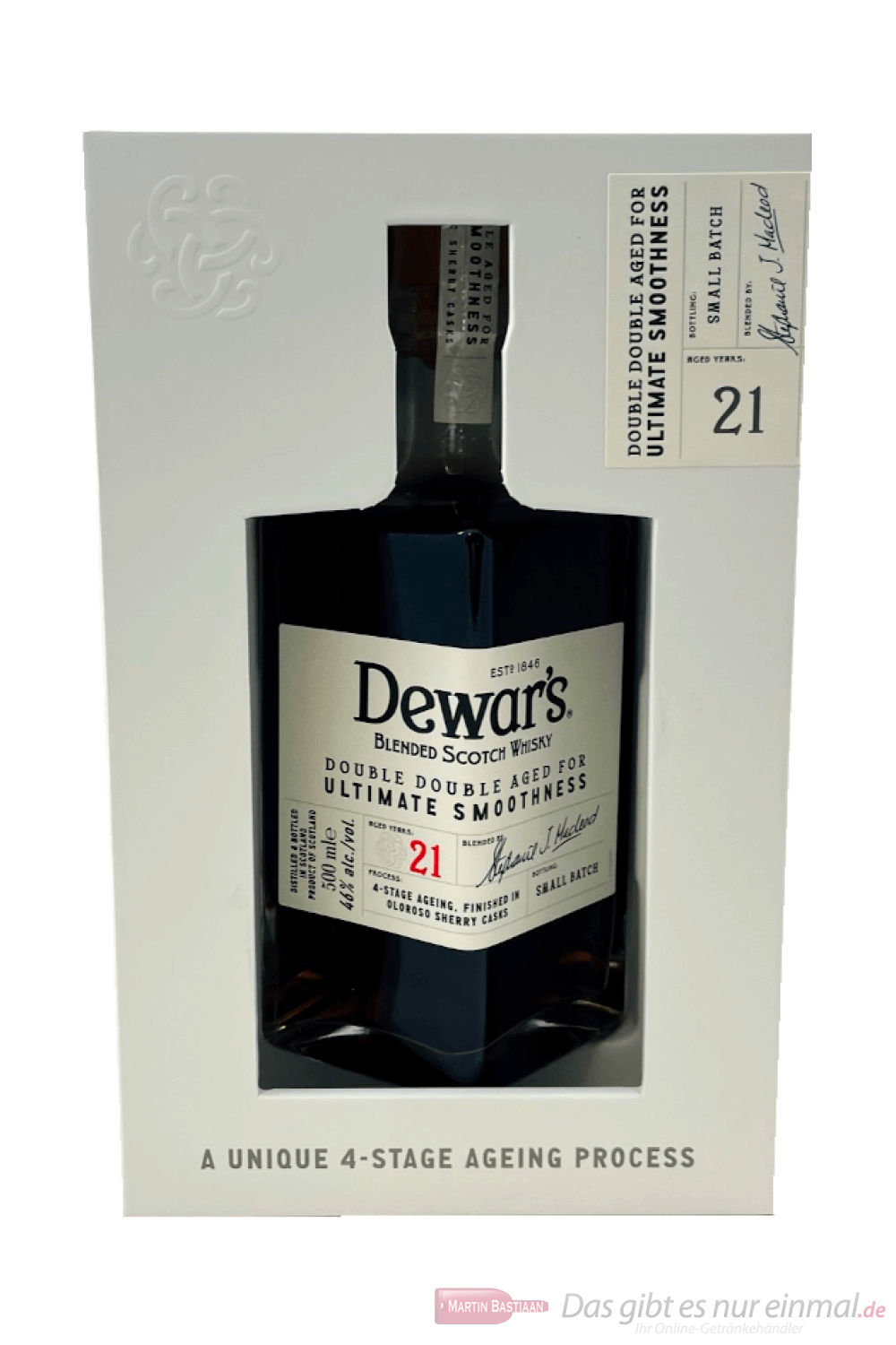 Dewar's 21 Years Double Double Aged Blended Scotch Whisky 0,5l