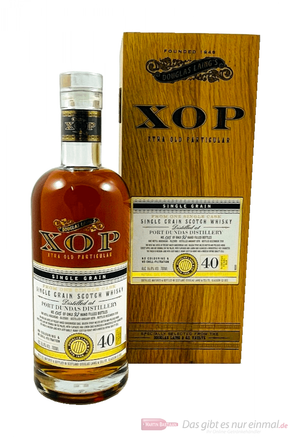 Douglas Laing XOP Port Dundas 40 Years Single Cask 1978 Single Grain Scotch Whisky in Holzkiste 0,7l