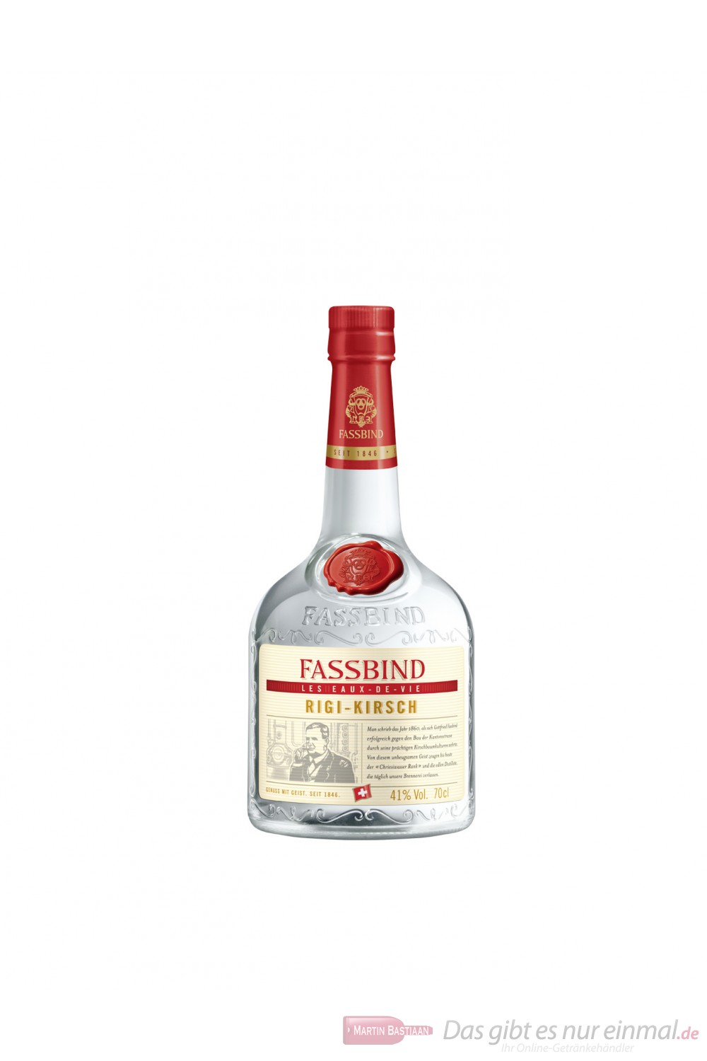 Fassbind Vieux RiGI Kirsch Obstbrand 41% 0,7l Flasche Obstler