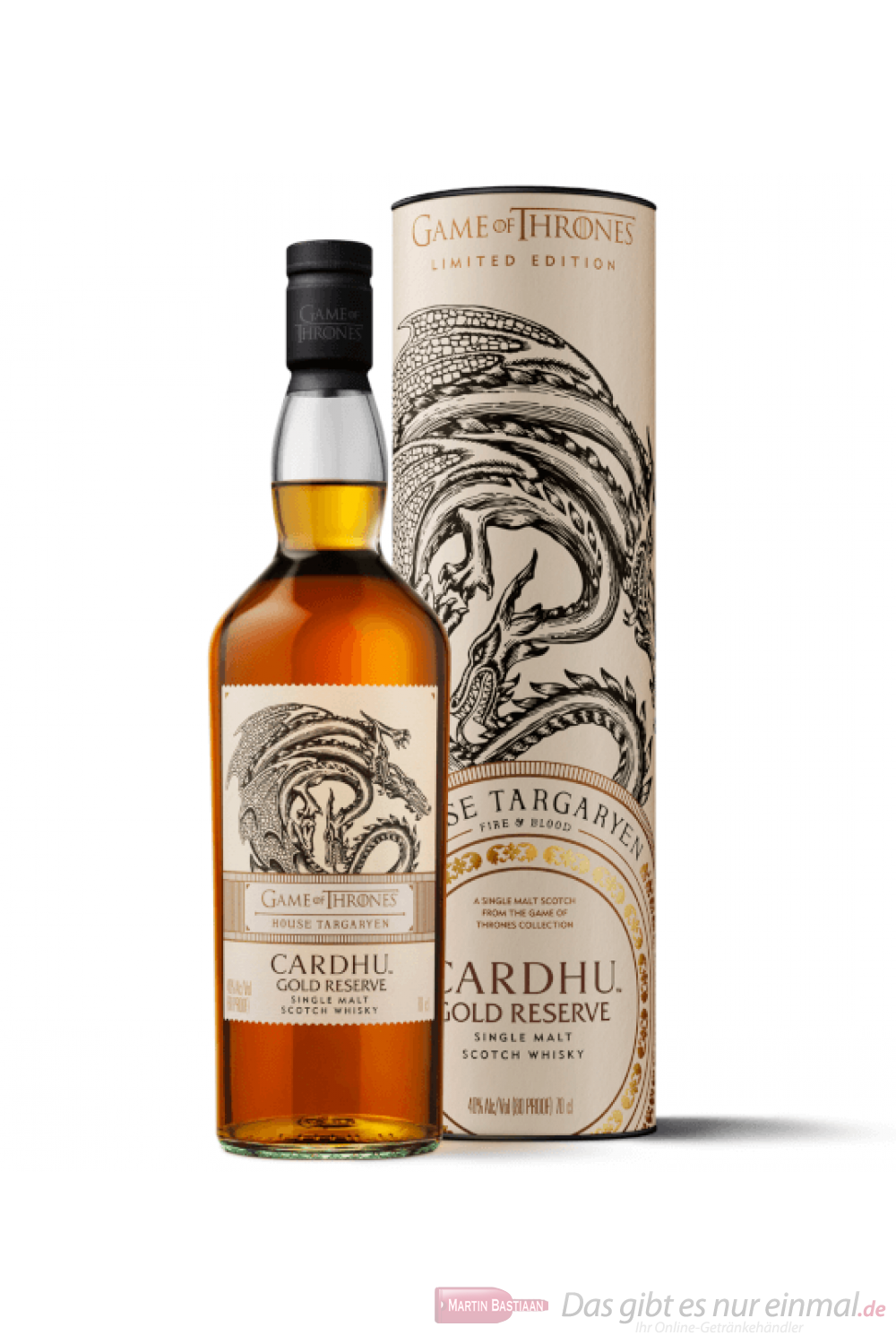 Game of Thrones House Targaryen Cardhu Gold Reserve Single Malt Scotch Whisky 0,7l