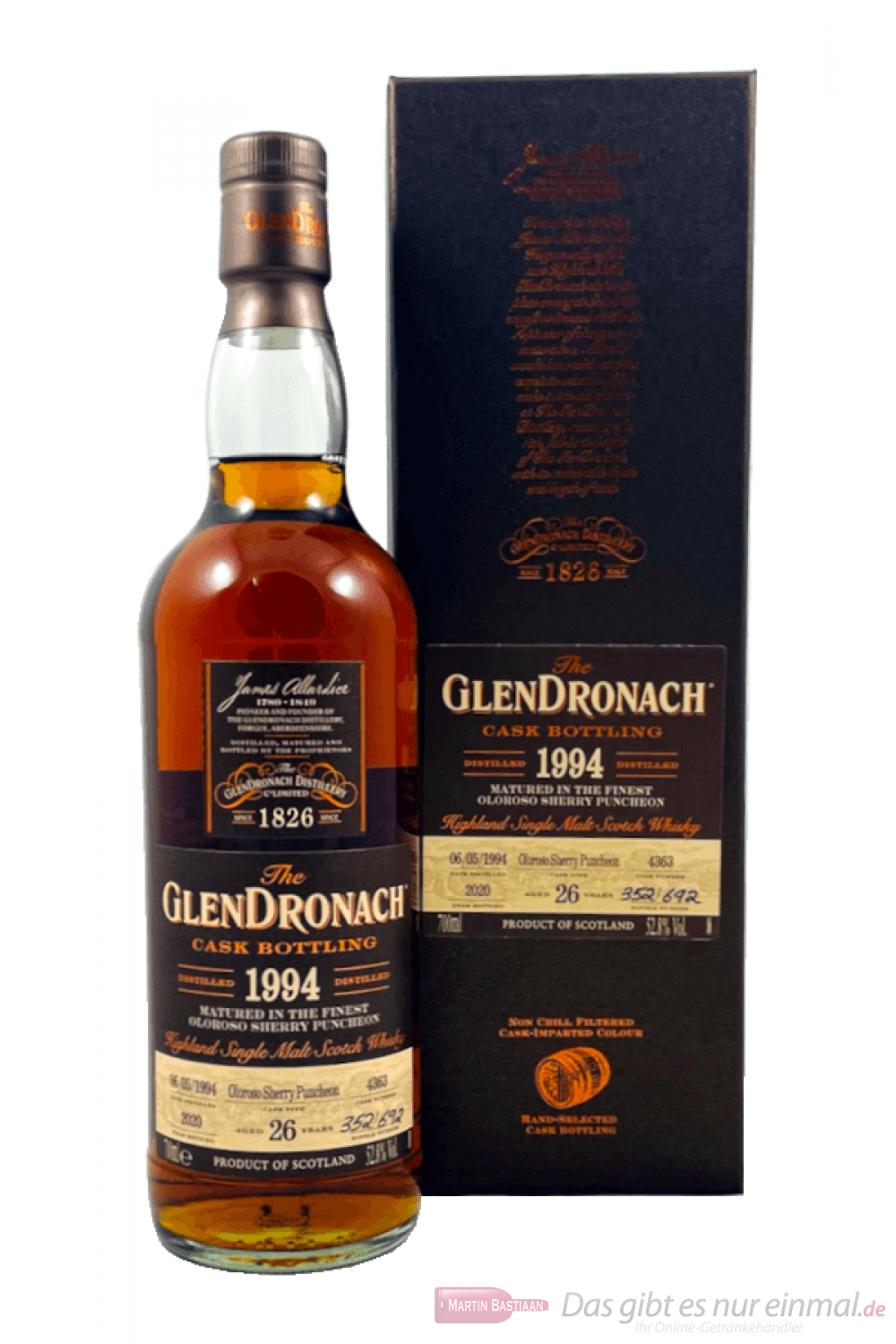 Glendronach Cask Bottling 1994 26 Years Single Malt Scotch Whisky 0,7l