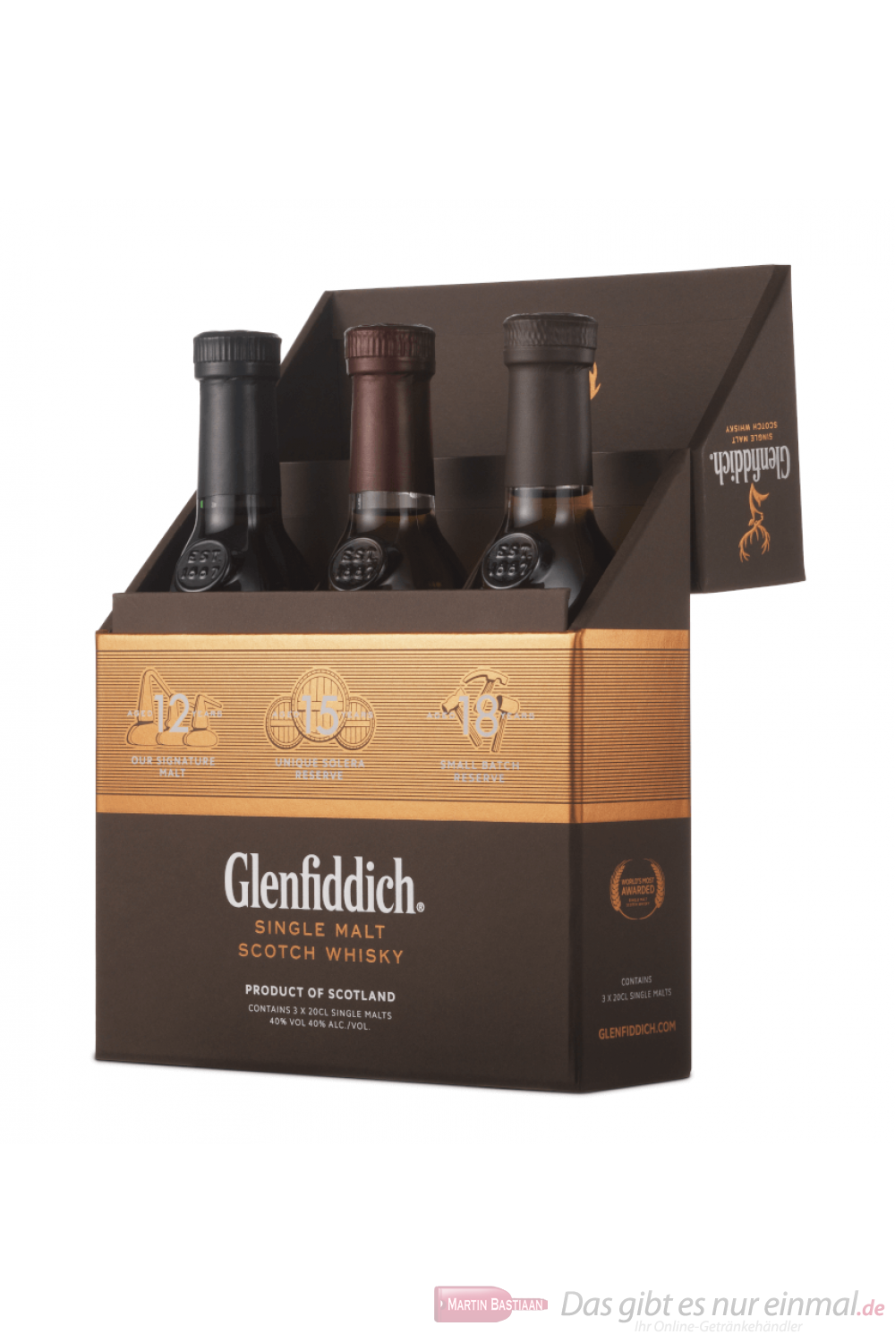 Glenfiddich Mix Pack 12y. 15y. 18y. Single Malt Whisky 3-0,2l 