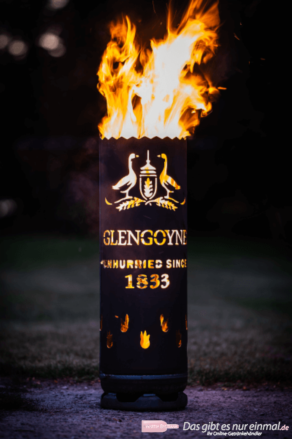 Glengoyne Whisky Feuertonne groß circa 100 cm