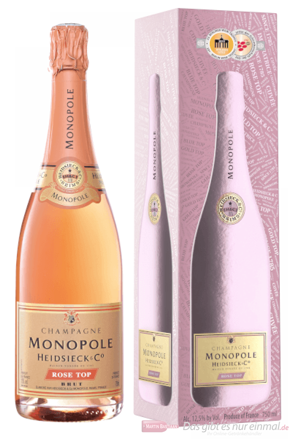 Heidsieck Monopole Rosé Top Brut Champagner in Geschenkverpackung 0,75l