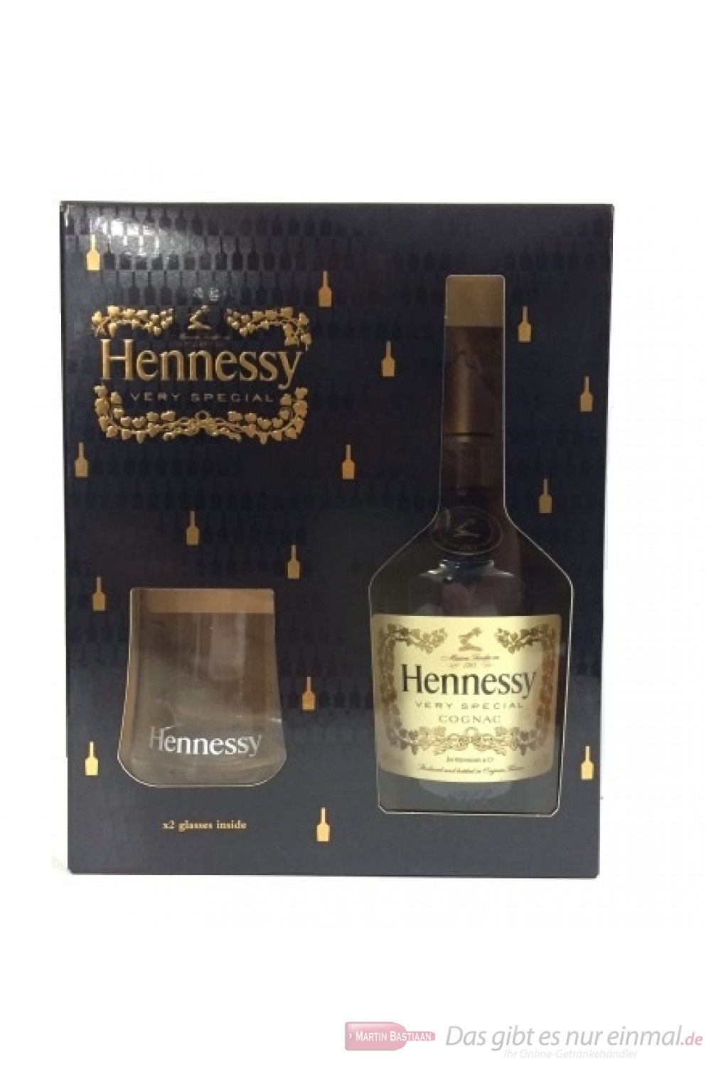 Hennessy Cognac VS mit 2 Gläsern