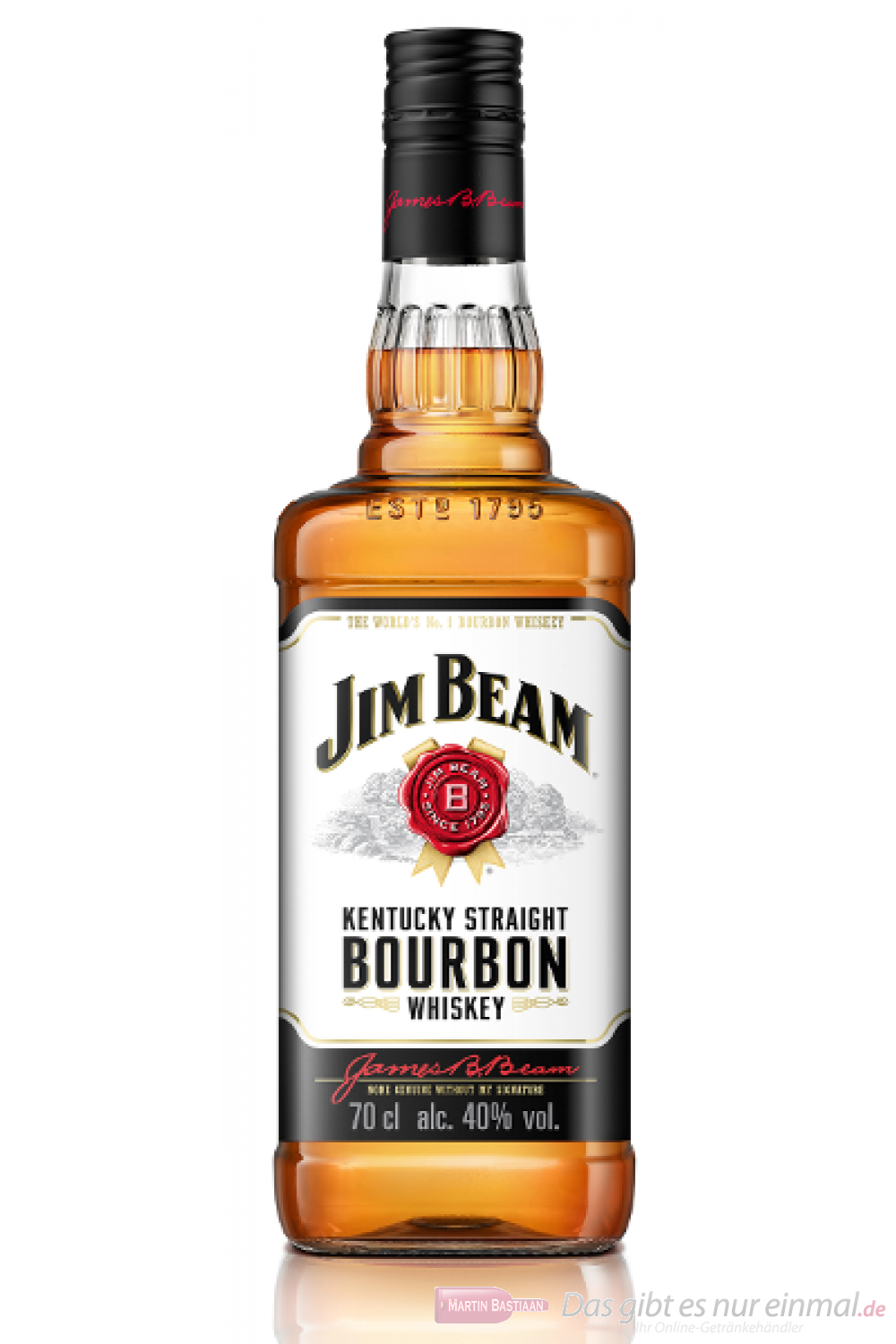Jim Beam Kentucky Straight Bourbon Whiskey 40% 0,7l Flasche
