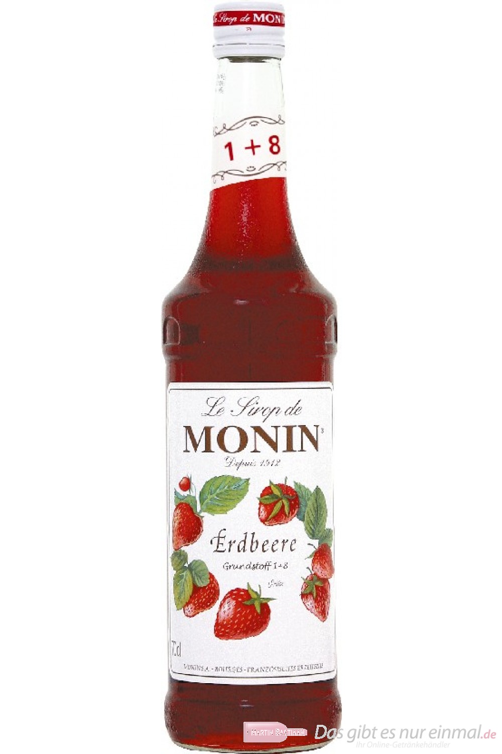 Le Sirop de Monin Erdbeer Sirup 1:8 0,7l Flasche