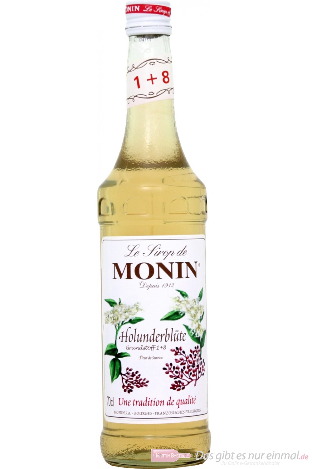 Le Sirop de Monin Holunderblüte Sirup 1:8 0,7l Flasche
